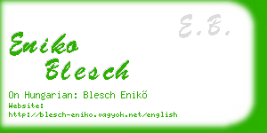 eniko blesch business card